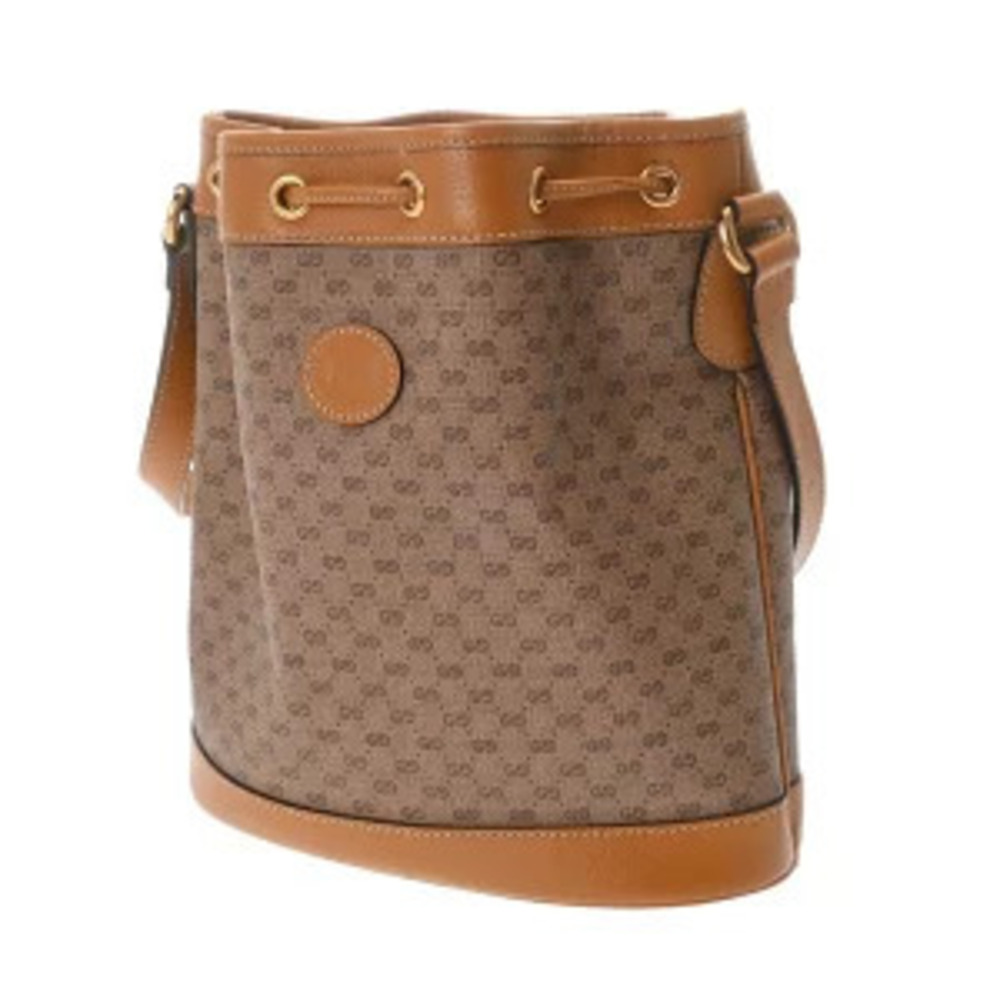 Gucci GG Supreme Disney Bucket Bag Mickey Mouse Brown Leather Shoulder - Picture 2 of 9
